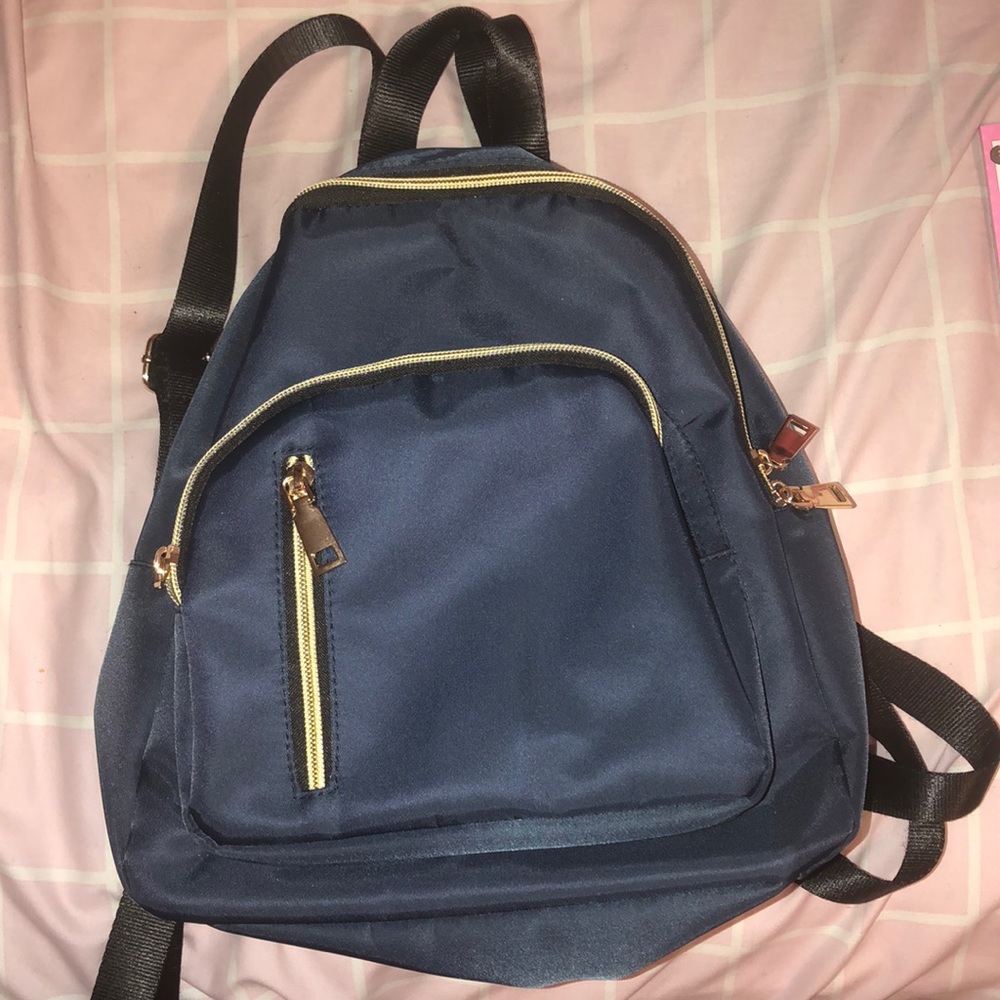 Navy blue mini backpack